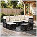 Set Divano da Giardino 7 pz Nero polyrattan - Foto miniatura 3