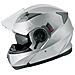 Casco Modulare Apribile Moto Touring Sport Visiera Parasole Argento S - Foto miniatura 2