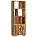 Libreria 60x35x180 Cm In Legno Massello Di Recupero - Foto miniatura 8