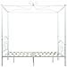 Letto A Baldacchino Bianco In Metallo 140x200 Cm - Foto miniatura 2
