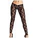 Lg008 - Leggings In Pizzo Elasticizzato, Colore: Nero Nero S - Foto miniatura 1