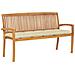 Panchina Da Giardino Impilabile E Cuscino 159cm Teak Massello - Foto miniatura 1