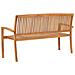 Panchina Da Giardino Impilabile E Cuscino 159cm Teak Massello - Foto miniatura 10
