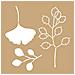 2 Stencil Kraft Ginkgo Biloba E Natura 20 X 20 Cm - Foto miniatura 1