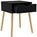 Comodini 2 pz Nero Lucido 40x40x56 cm in Legno Multistrato - Foto miniatura 6