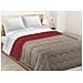 Trapunta Piumone Letto Invernale Imbottita 300gr Microfibra Double Face Bicolor 1 Piazza Bordeaux-tortora - Foto miniatura 1