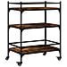 Carrello Da Cucina Rovere Fumo 65x40x86,5 Cm Legno Multistrato - Foto miniatura 2