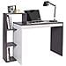 Scrivania Libreria 4 Ripiani Tavolo Porta Pc Computer Legno Casa Ufficio Grigio - Foto miniatura 1