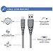 Cavo Ultra-rinforzato Usb /lightning 2.4a Resiste A 50 000 Flessioni 2m, Grigio - Foto miniatura 2