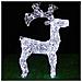 Renna Natalizia Luminosa 3D in Cristalli Acrilici 200 LED Bianco Freddo H. 90 cm - Foto miniatura 3