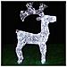 Renna Natalizia Luminosa 3D in Cristalli Acrilici 200 LED Bianco Freddo H. 90 cm - Foto miniatura 4