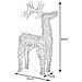 Renna Natalizia Luminosa 3D in Cristalli Acrilici 200 LED Bianco Freddo H. 90 cm - Foto miniatura 2