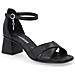 Black Elegant Part-open Sandals Sandali Pelle Scarpe Donna Nero Eu 39, D1k50-00 - Foto miniatura 1