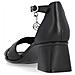 Black Elegant Part-open Sandals Sandali Pelle Scarpe Donna Nero Eu 39, D1k50-00 - Foto miniatura 3