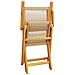 Sedie da Giardino Pieghevoli 4pz Beige Legno Massello di Acacia - Foto miniatura 6