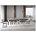 Tavolo allungabile 90x160/420 cm Plaker noce gambe bianche - Foto miniatura 3