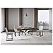 Tavolo allungabile 90x160/420 cm Plaker noce gambe bianche - Foto miniatura 2