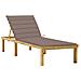 Lusso Casadino -  Lettino Da Giardino Con Cuscino Talpa In Legno Pino Impregnato - Foto miniatura 2