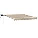 Tenda Manuale Retrattile con LED Beige 300x250 cm, Fabric Replacement per Tenda  per Struttura 3x2.5 m Beige - Foto miniatura 1