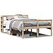 Letto per Anziani con Testiera 120x190 cm Legno Massello Pino - Foto miniatura 1