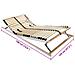 Base a doghe Marrone 120 x 190 cm Legno massello di faggio - Foto miniatura 7