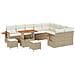 Set Divano da Giardino con cuscino 12 pcs Beige Poly Rattan - Foto miniatura 1