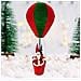 Mongolfiera Di Babbo Natale Verde E Rosso Decorazione Statuina Natalizia 40x92cm - Foto miniatura 1