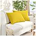 Cuscini da Divano 2 pcs Giallo Chiaro 70 x 50 cm Tessuto - Foto miniatura 2
