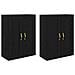 Mobile a muro 2 pcs Rovere Nero 69,5 x 34 x 90 cm - Foto miniatura 1