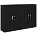 Mobile a muro 2 pcs Rovere Nero 69,5 x 34 x 90 cm - Foto miniatura 5