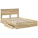 Letto con Contenitore con testiera Rovere Sonoma 135 x 190 cm - Foto miniatura 5