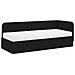 Cornice del letto ad angolo Nero 80 x 200 cm Tessuto - Foto miniatura 1