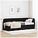 Cornice del letto ad angolo Nero 80 x 200 cm Tessuto - Foto miniatura 2