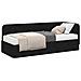Cornice del letto ad angolo Nero 80 x 200 cm Tessuto - Foto miniatura 3