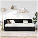 Cornice del letto ad angolo Nero 80 x 200 cm Tessuto - Foto miniatura 4