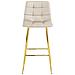 Sgabello TEOTO in velluto beige con gambe dorate, design moderno - Foto miniatura 2