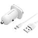 Caricatore Per Auto Con Qc3.0 E Cavo Micro Usb Da 1 M Ricarica Rapida, Bianco - Foto miniatura 3