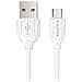 Caricatore Per Auto Con Qc3.0 E Cavo Micro Usb Da 1 M Ricarica Rapida, Bianco - Foto miniatura 5
