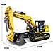 Set blocchi compatibili 2169 Pezzi Escavatore RC per bambini - Foto miniatura 4