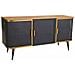 Credenza In Metallo E Legno Con 3 Porte 118x38x58,5 - Foto miniatura 1