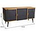 Credenza In Metallo E Legno Con 3 Porte 118x38x58,5 - Foto miniatura 8