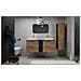 | Mobili da bagno | Marrone opaco, nero | L /A /D circa 140/57/46 cm | Mobiletto, mobili da bagno | Mensola, top - nero, LOFT - Foto miniatura 4