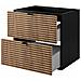 | Mobili da bagno | Marrone opaco, nero | L /A /D circa 140/57/46 cm | Mobiletto, mobili da bagno | Mensola, top - nero, LOFT - Foto miniatura 6
