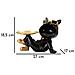 Scultura Cane Buddy Svuotatasche In Resina Nera E Metallo Oro - Foto miniatura 7