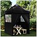 Tenda Party Nero 200 x 200 x 306 cm Tessuto Oxford - Foto miniatura 2