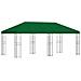 Gazebo con pareti laterali 6 x 3 m Verde Poliestere e Acciaio - Foto miniatura 1