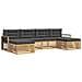 Set divani 6 pcs Bianco e Antracite Legno di Acacia Massello - Foto miniatura 1
