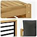Set divani 6 pcs Bianco e Antracite Legno di Acacia Massello - Foto miniatura 5