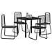 Set da Pranzo per Giardino 5 pcs Nero - Foto miniatura 3