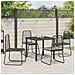Set da Pranzo per Giardino 5 pcs Nero - Foto miniatura 4
